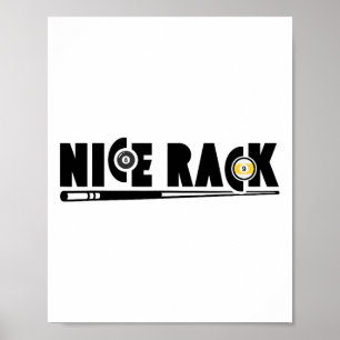 Poster Belo jogador de Piscina de rack, engraçadinho 1