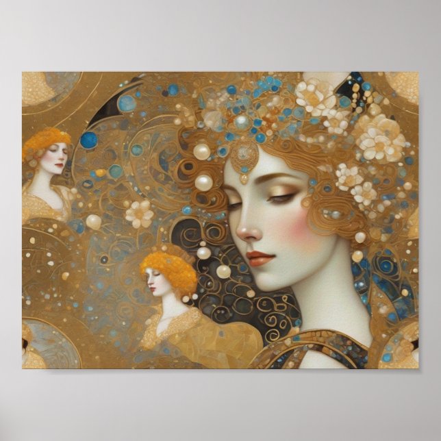 Poster Belo Klimt inspirou a arte 1, Donna de Roma (Frente)