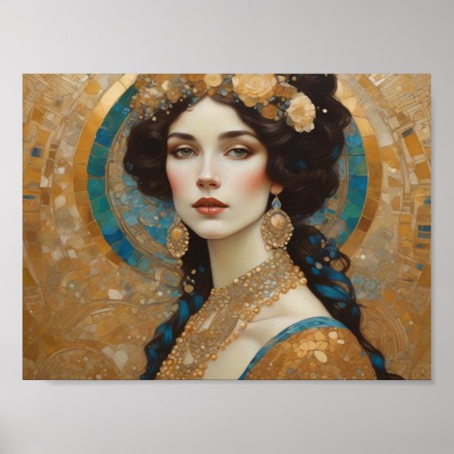 Poster Belo Klimt inspirou Arte, Donna de Roma, Gustav (Frente)