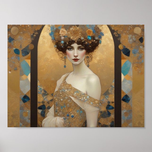 Poster Belo Klimt inspirou Arte, Donna de Roma, Gustav (Frente)