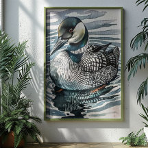 belo leão sobre a água em aquarela