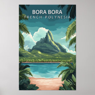 Poster Belo Lugar Bora Bora Polinésia Francesa Viagem