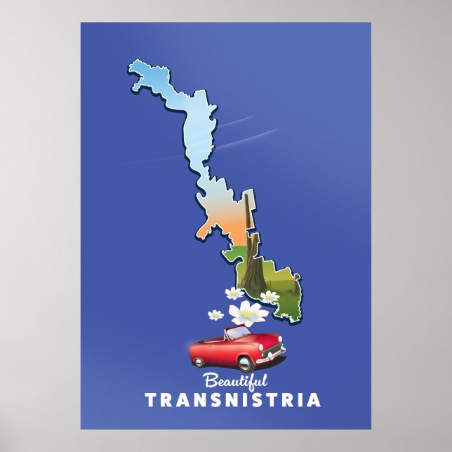 Poster Belo mapa da Transnístria (Frente)