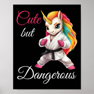 Poster Belo Mas Perigoso Karate Unicorn Taekwondo