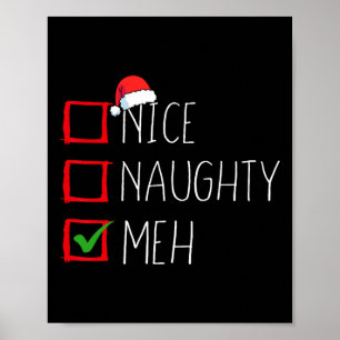 Poster Belo Meh Lista de Natal Xmas Papai Noel 1