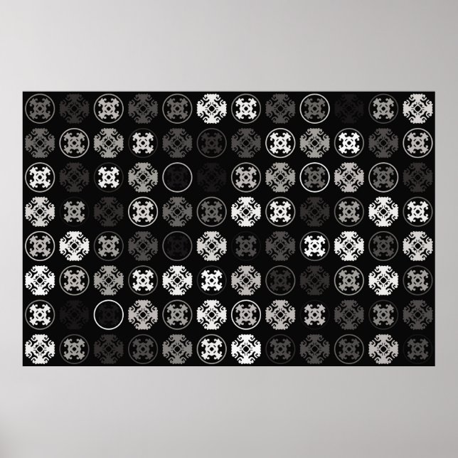 Poster Belo padrão geométrico design, arte, (Frente)