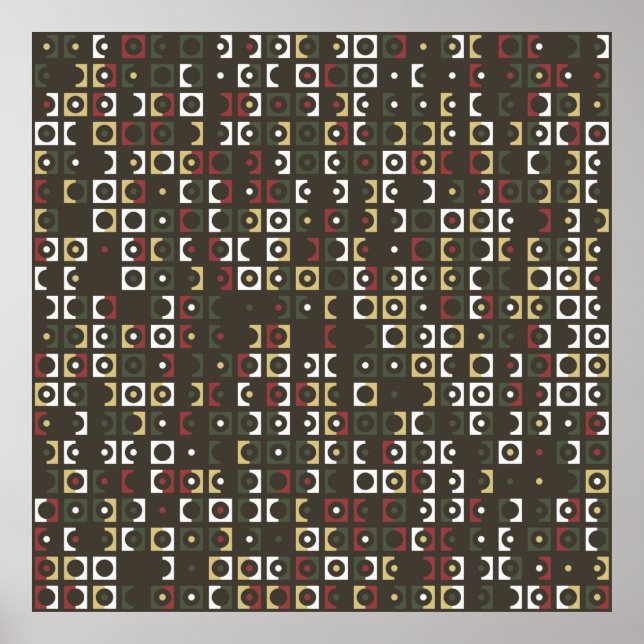 Poster Belo padrão geométrico design, arte, (Frente)