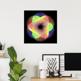 Poster Belo padrão geométrico hikari22