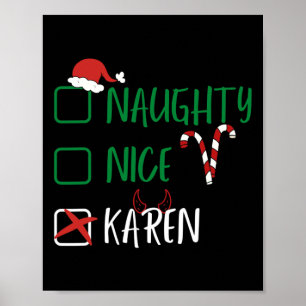Poster Belo Papai noel de Natal Karen Engraçado com