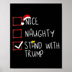 Poster Belo Pé Com Trump 2024 Funny Xmas Fami