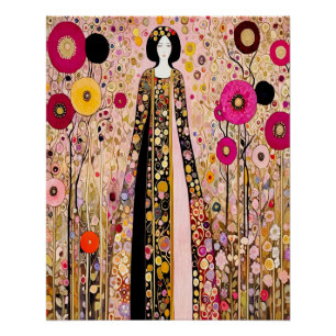 Pôster Belo Poster no estilo de Gustav Klimt