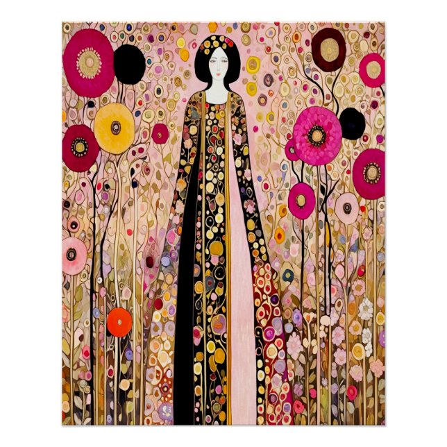 Pôster Belo Poster no estilo de Gustav Klimt (Frente)