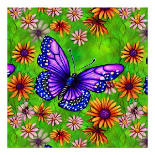 Pôster Belo Prado Flor de Borboleta