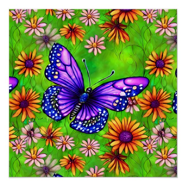 Pôster Belo Prado Flor de Borboleta (Frente)