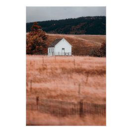 Pôster Belo Prédio Branco Em Ouro