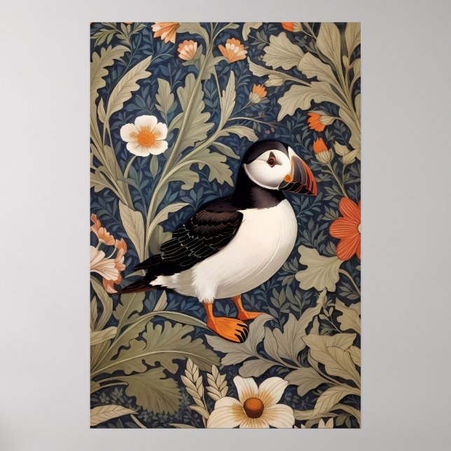 Poster Belo Puffin William Morris Inspirou (Frente)
