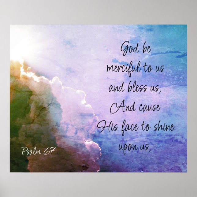 Poster Belo Salmo 67 Bênção Sobre Nós (Frente)