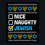 Poster Belo Suéter Judeu e Malvado Chanukah Chanukah<br><div class="desc">Belo Judeu Suéter Judeu Sueco Chanukah Judeu Dando Pequena Folga</div>