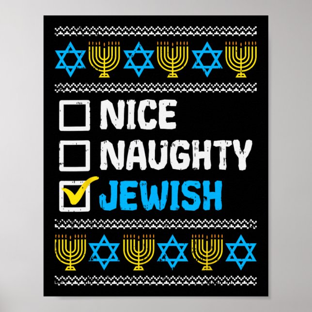 Poster Belo Suéter Judeu e Malvado Chanukah Chanukah (Frente)