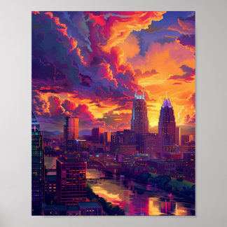 Poster Belo Sunset em Nashville TN EUA