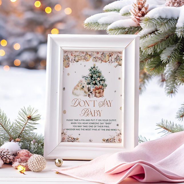 Poster Belo Urso Polar não diz Jogo de Bebê (Criador carregado)