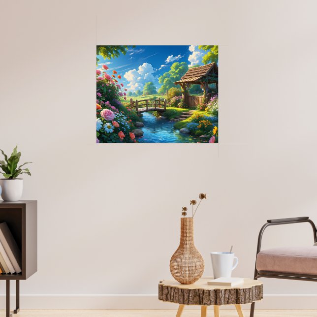 Poster Belo Verão, ilustração colorida, (Sala de Estar 3)