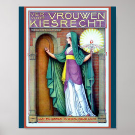 Poster Belo Vintage, cópia de Sufrágio de Mulheres Holand