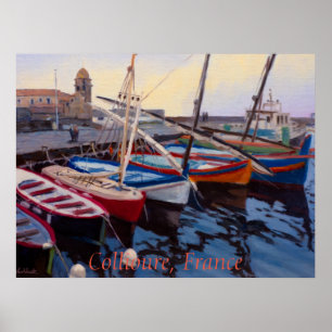 Poster Belos Barcos Vermelhos Laranja Vermelho e Vermelho