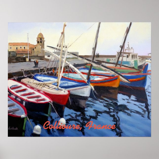 Poster Belos Barcos Vermelhos Laranja Vermelho e Vermelho (Frente)