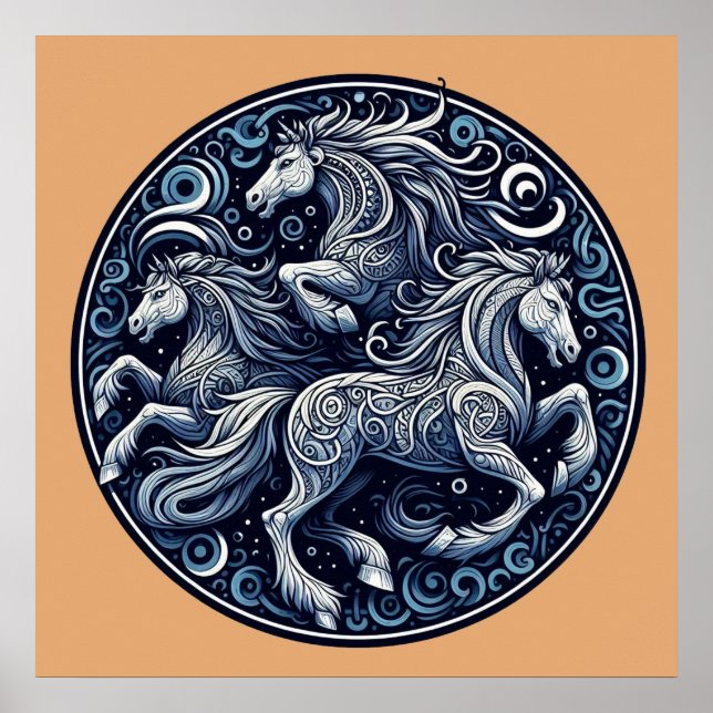 Poster "Belos Cavalos Místicos" 12 (Frente)
