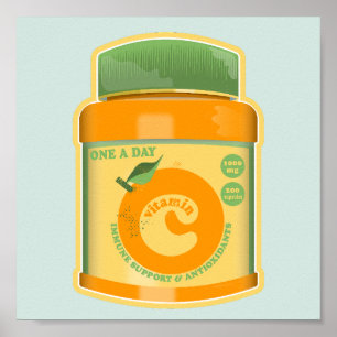 Poster Bem-estar da vitamina C