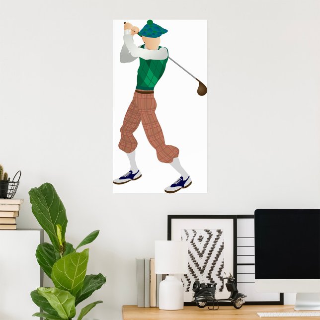 Poster Bem Vestido Golfer (Criador carregado)
