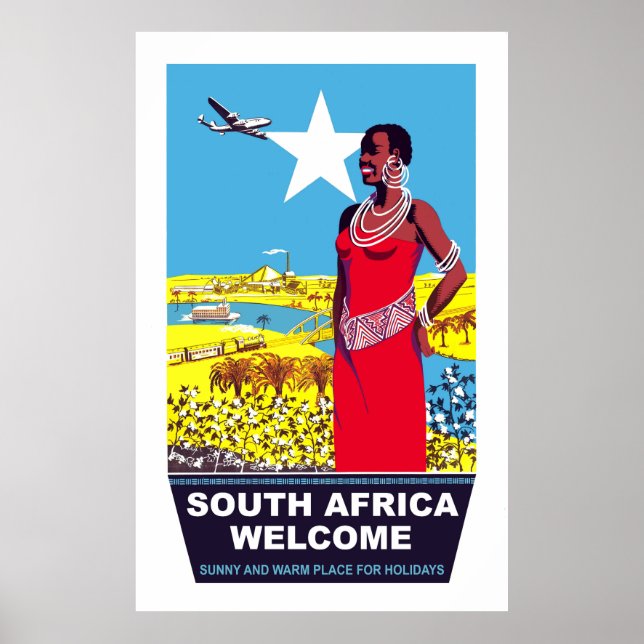 Poster Bem-vindo à África do Sul (Frente)
