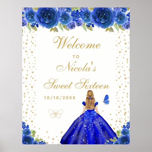 Poster Bem-vindo à Doce Dezesseis Menina de Cabelo Loiro  (Frente)