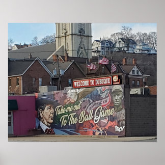 Poster Bem-vindo a Dubuque, Iowa Keepsasasair Souvenir