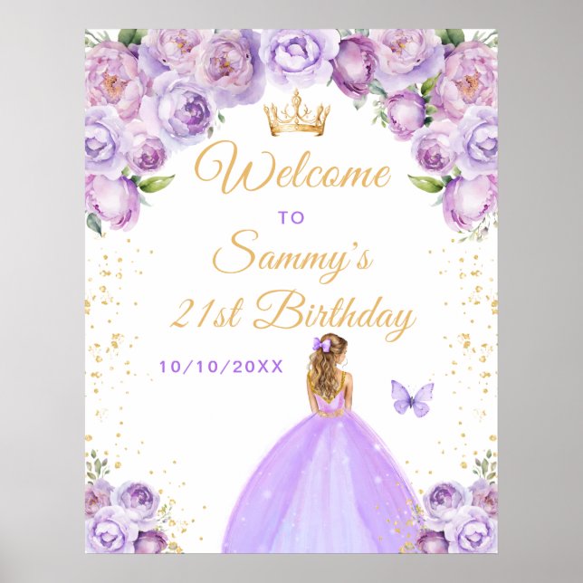 Poster Bem-vindo à Festa de Aniversário da Princesa de Ca (Frente)