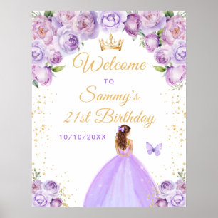 Poster Bem-vindo à Festa de Aniversário da Princesa de Ca