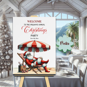 Poster Bem-vindo à Festa de Natal do Papai Noel sob Guard