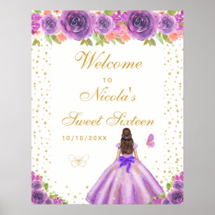 Poster Bem-vindo à Festa Sweet Sixteen da Garota de Cabel