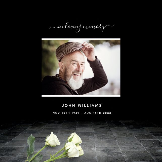 Poster Bem-vindo à foto preta memorial funeral (Criador carregado)