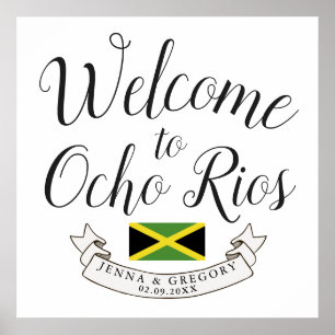 Pôster Bem-vindo à Jamaica Personalização de Casament