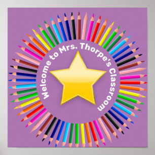 Poster Bem-vindo à minha classe personalizada