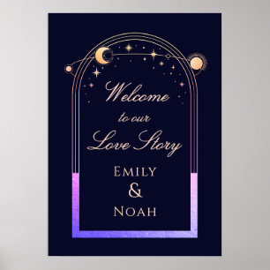 Poster Bem-vindo à Nossa História de Amor Placa de Boas-v