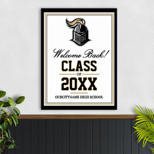 Poster Bem-vindo à Reunião de Turma da Mascote da Escola