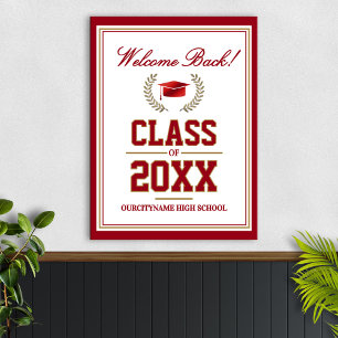 Poster Bem-vindo à reunião de turma das cores da escola