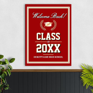 Poster Bem-vindo à reunião de turma de cor da escola
