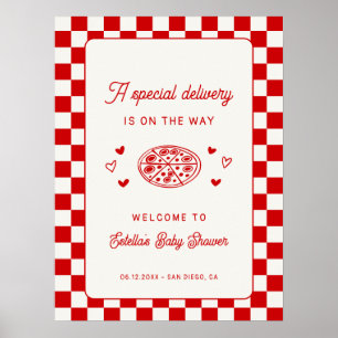 Poster Bem-vindo a uma Entrega Especial de Pizza no Chá d
