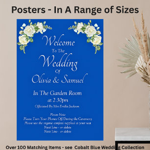 Poster Bem-vindo a Wedding Cobalt Blue