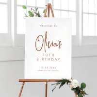 Bem-vindo ao 30º Aniversário Escrito à Mão em Terr