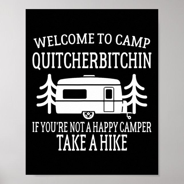 Poster Bem-vindo ao Acampamento Quitcherin - Acampamento  (Frente)